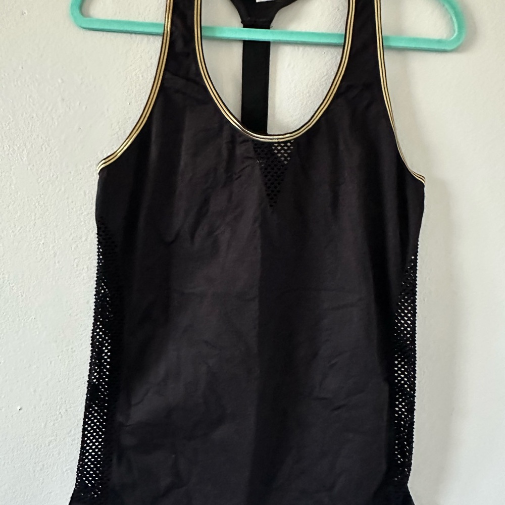 Bebe Sport Black Top with Silver Logo